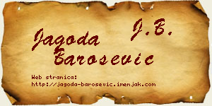 Jagoda Barošević vizit kartica